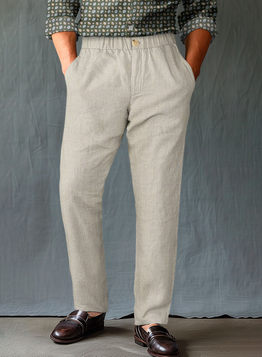 Easy Pants Barn Beige Linen - StudioSuits