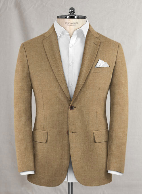 Reda Worsted Khaki Wool Jacket - StudioSuits