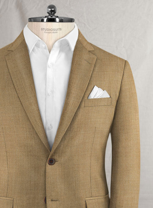 Reda Worsted Khaki Wool Jacket - StudioSuits