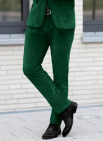 Emerald Green Velvet Pants - StudioSuits