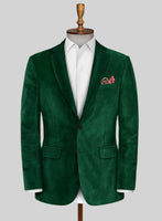 Emerald Green Velvet Jacket - StudioSuits