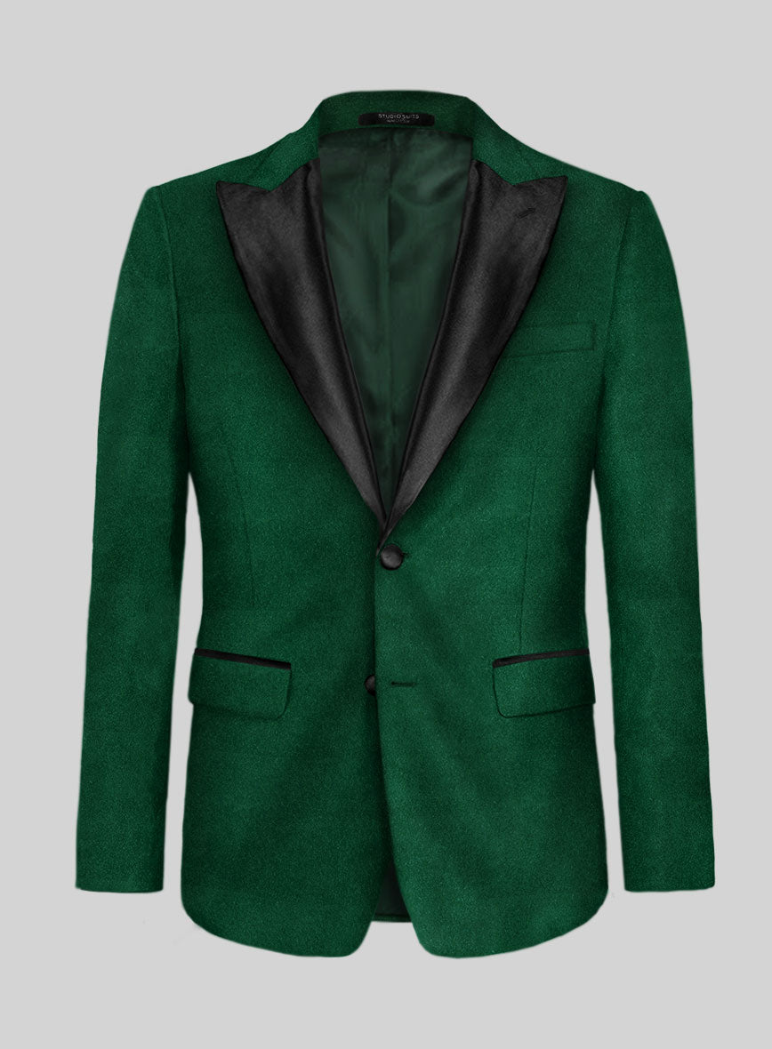 Emerald Green Velvet Tuxedo Suit - StudioSuits