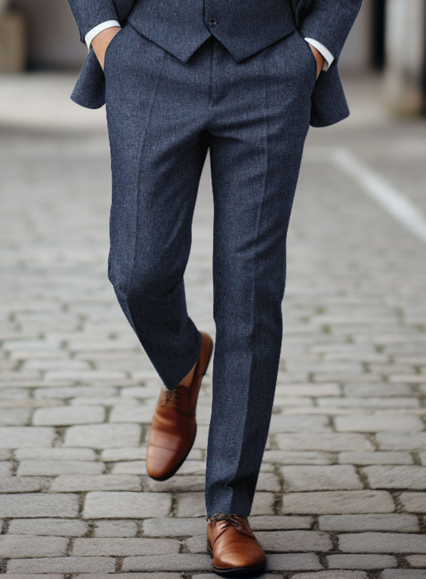 Empire Blue Tweed Pants - StudioSuits