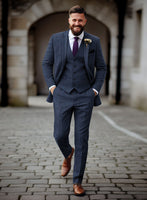 Empire Blue Tweed Suit - StudioSuits