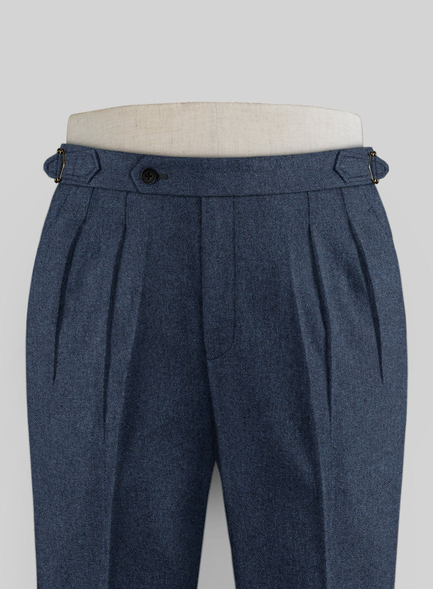 Empire Blue Highland Tweed Trousers - StudioSuits