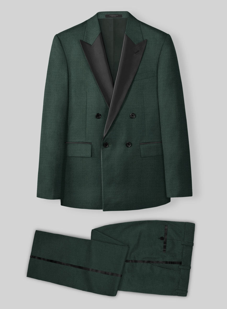 Enigma Green Double Breasted Tuxedo Suit - StudioSuits