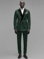 Enigma Green Double Breasted Tuxedo Suit - StudioSuits