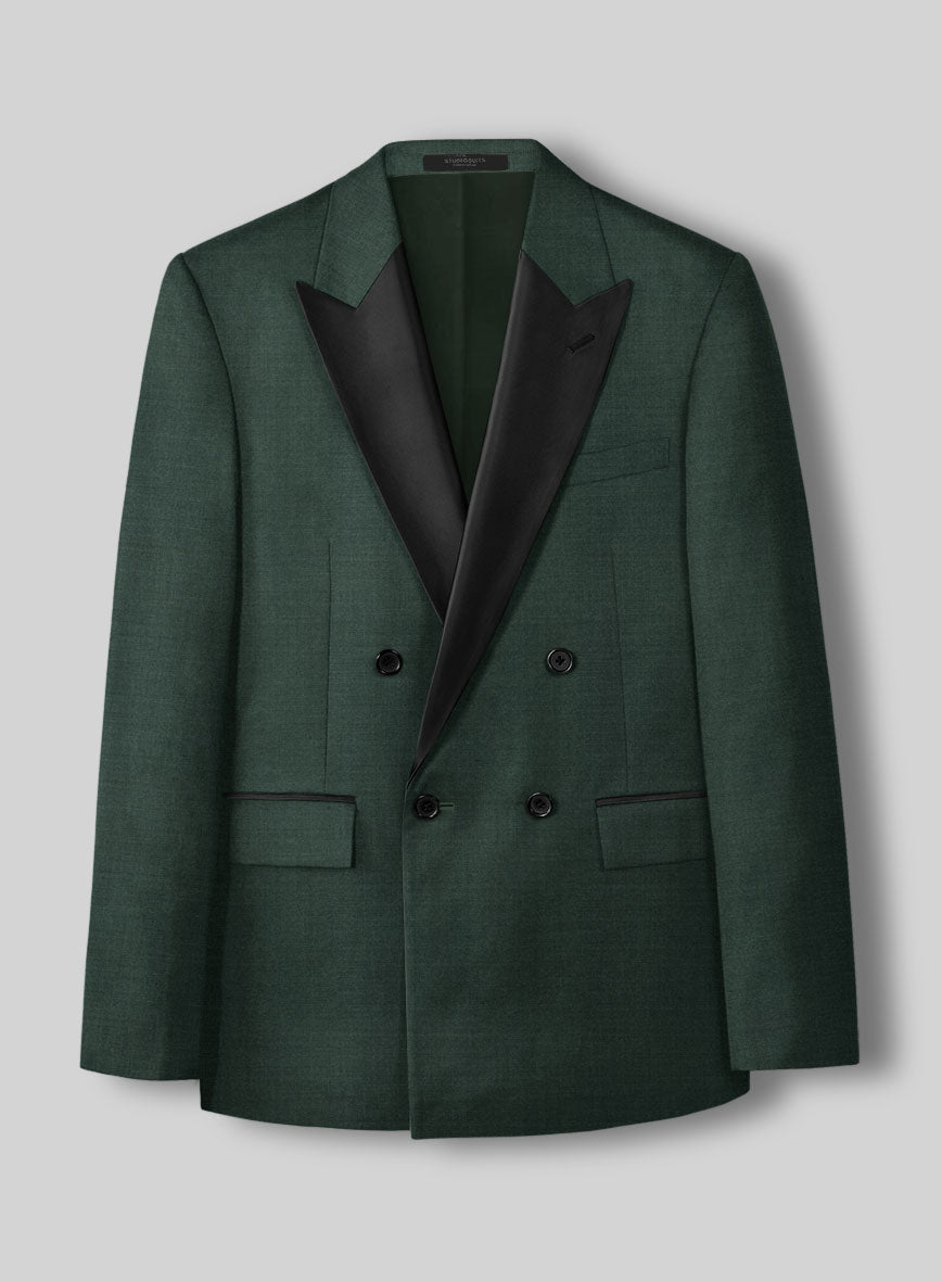 Enigma Green Double Breasted Tuxedo Suit - StudioSuits