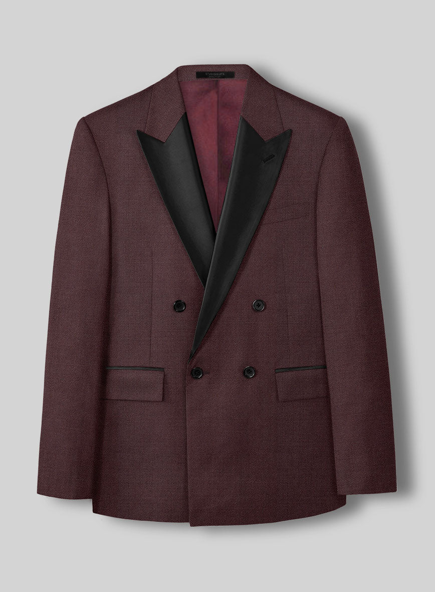 Enigma Wine Double Breasted Jacket - StudioSuits