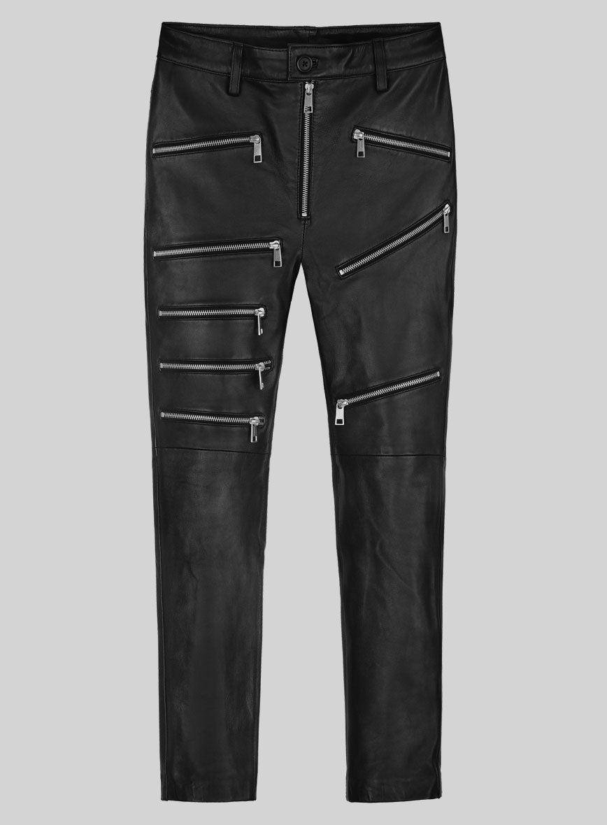 Esoteric Zipper Leather Jeans – StudioSuits