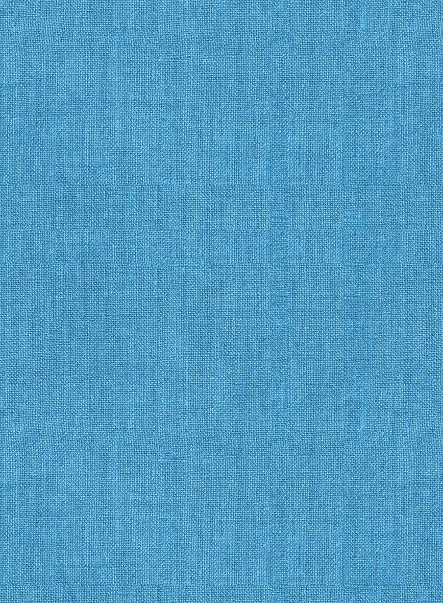 European Blue Linen Shirt - StudioSuits