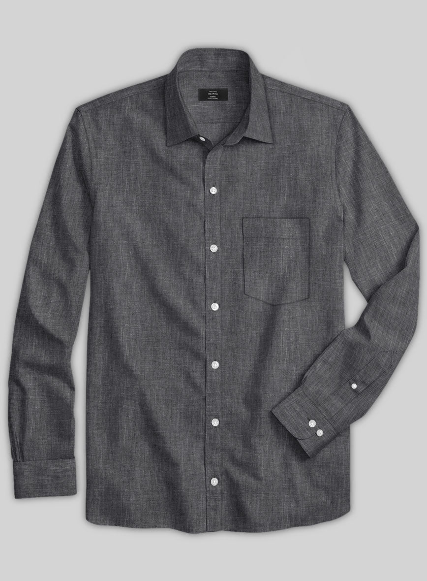 European Anchor Gray Linen Shirt – StudioSuits