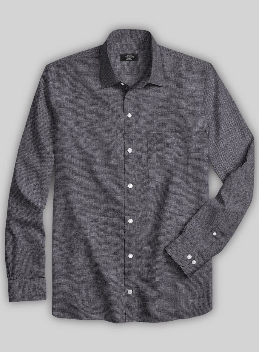 European Haze Purple Linen Shirt - StudioSuits