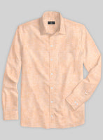 European Pale Orange Linen Shirt - StudioSuits