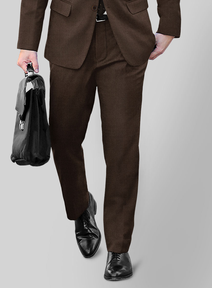 Fresco Brown Wool Suit - StudioSuits