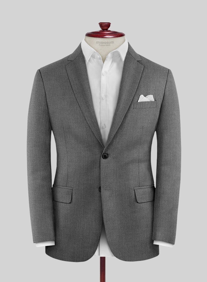 Fresco Gray Wool Jacket - StudioSuits