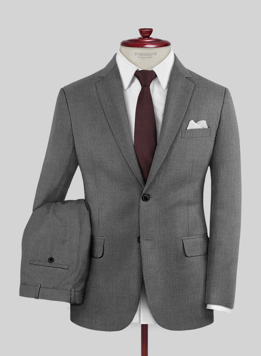 Fresco Gray Wool Suit - StudioSuits