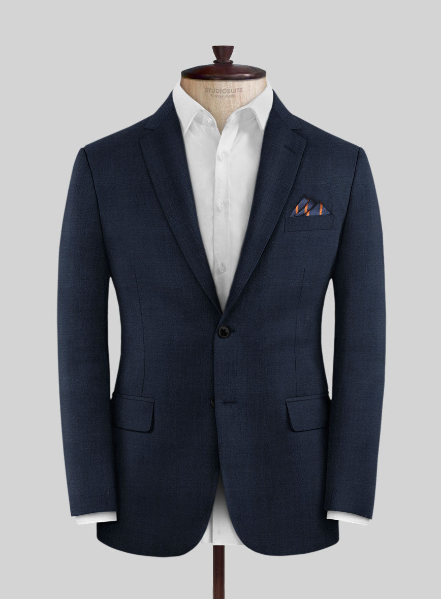 Fresco Island Blue Wool Suit - StudioSuits