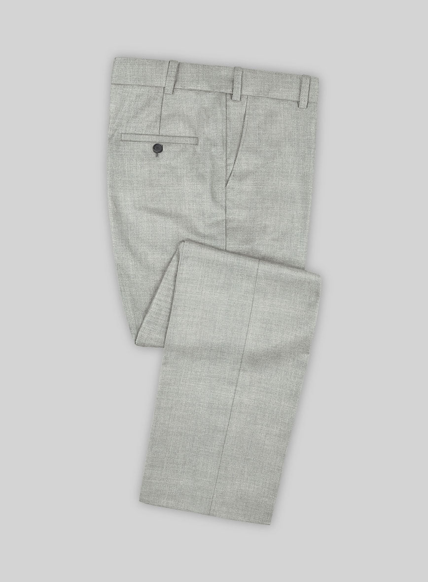 Fresco Light Gray Wool Suit - StudioSuits