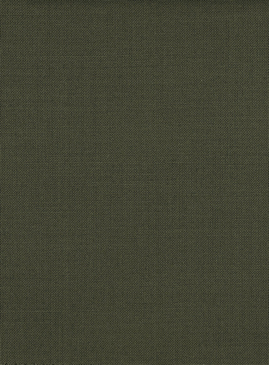 Fresco Olive Wool Suit - StudioSuits