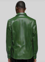 Galactic Brazil Green Leather Shirt - StudioSuits