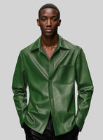 Galactic Brazil Green Leather Shirt - StudioSuits