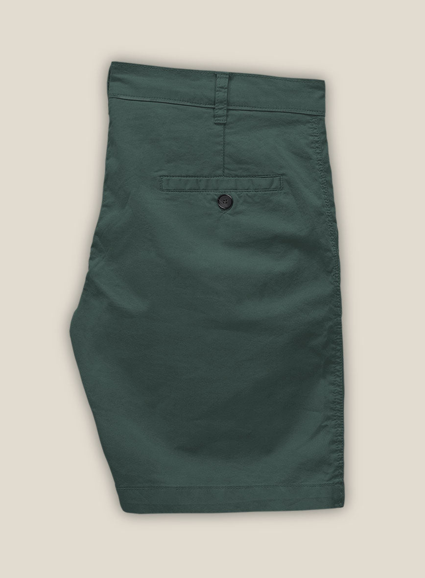 Gallo Green Stretch Chino Shorts - StudioSuits