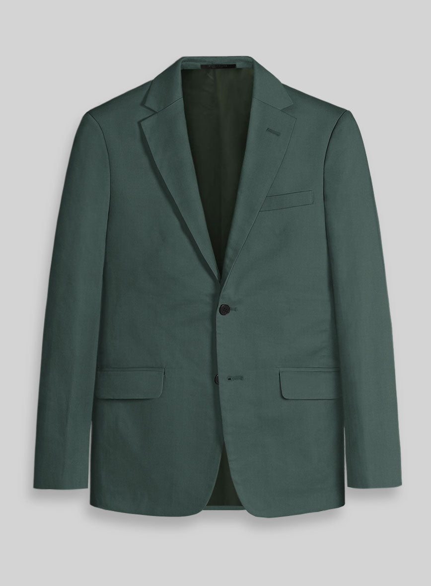 Gallo Green Stretch Chino Jacket - StudioSuits