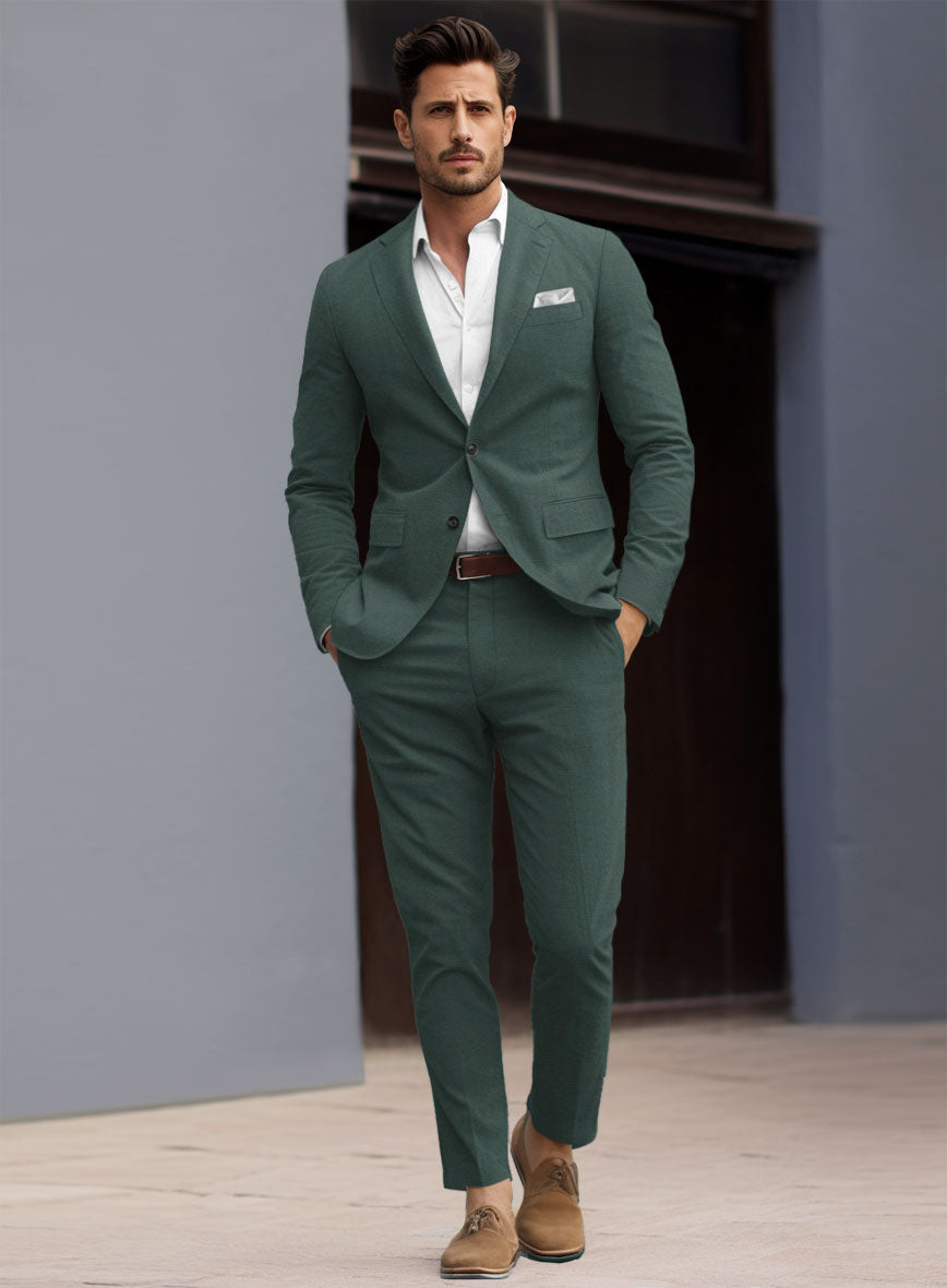 Gallo Green Stretch Chino Suit - StudioSuits