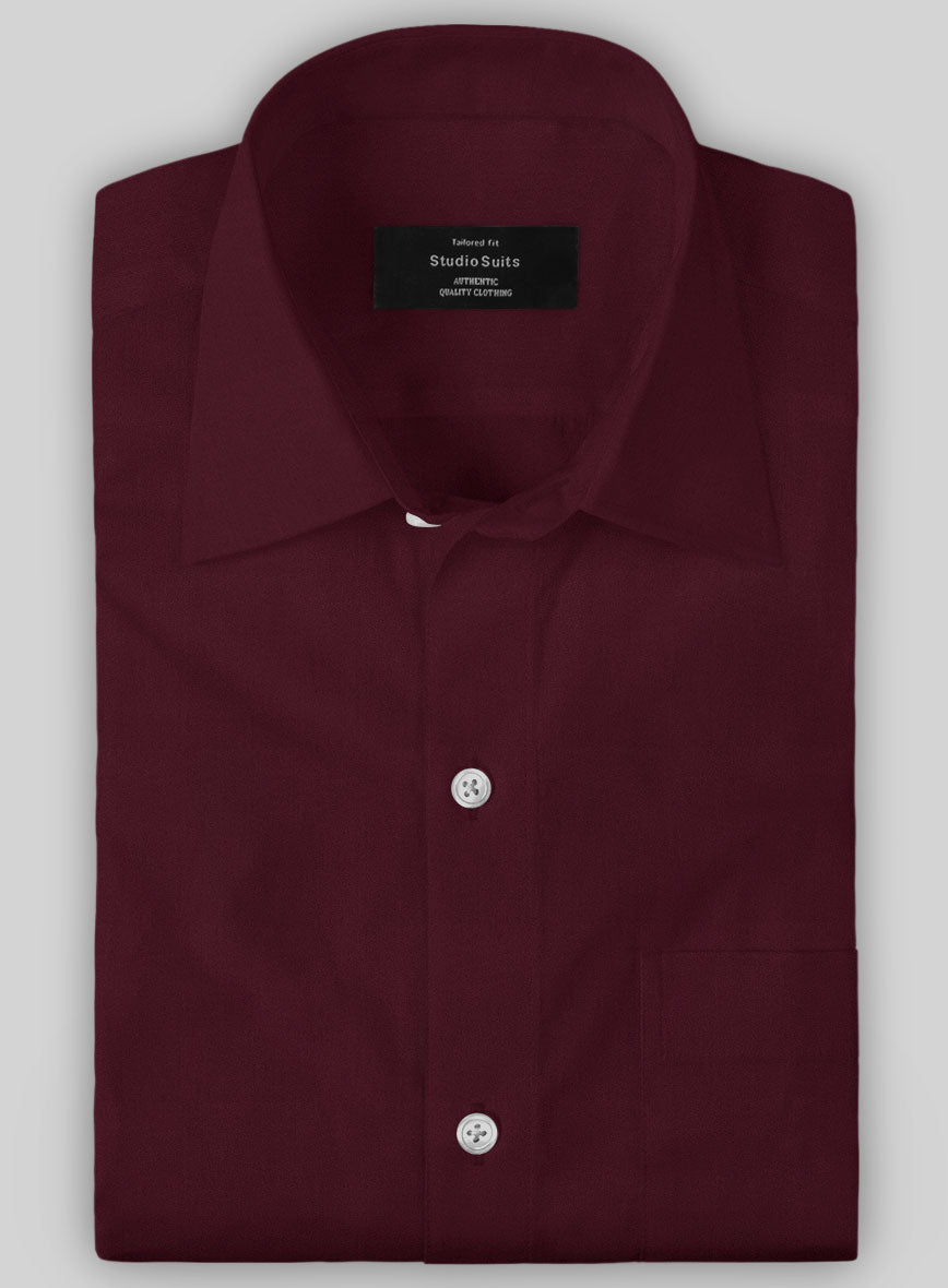 Giza Burgundy Cotton Shirt – StudioSuits