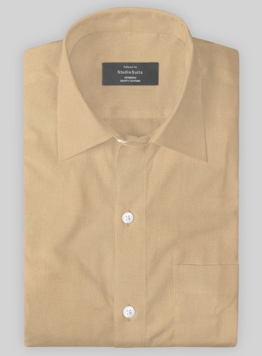 Giza Khaki Cotton Shirt - StudioSuits