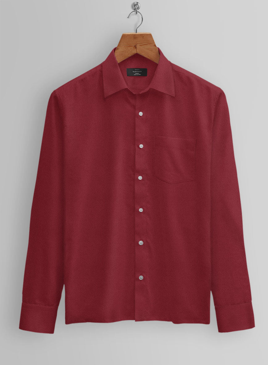 Giza Maroon Cotton Shirt - StudioSuits