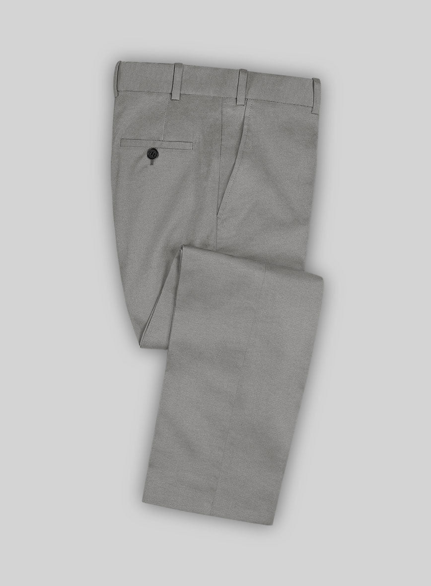 Gray Feather Cotton Canvas Stretch Suit - StudioSuits