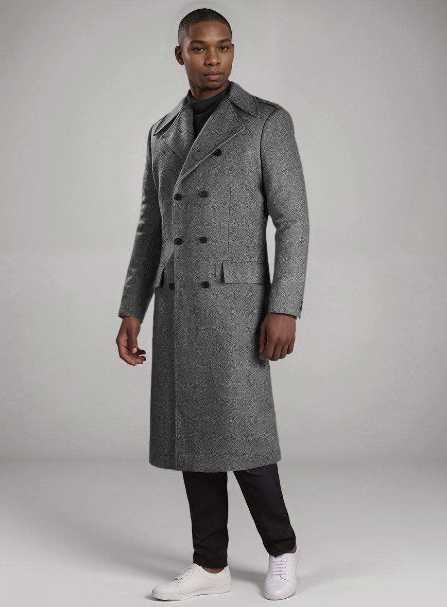 Gray Heavy Tweed GQ Style Overcoat II - StudioSuits