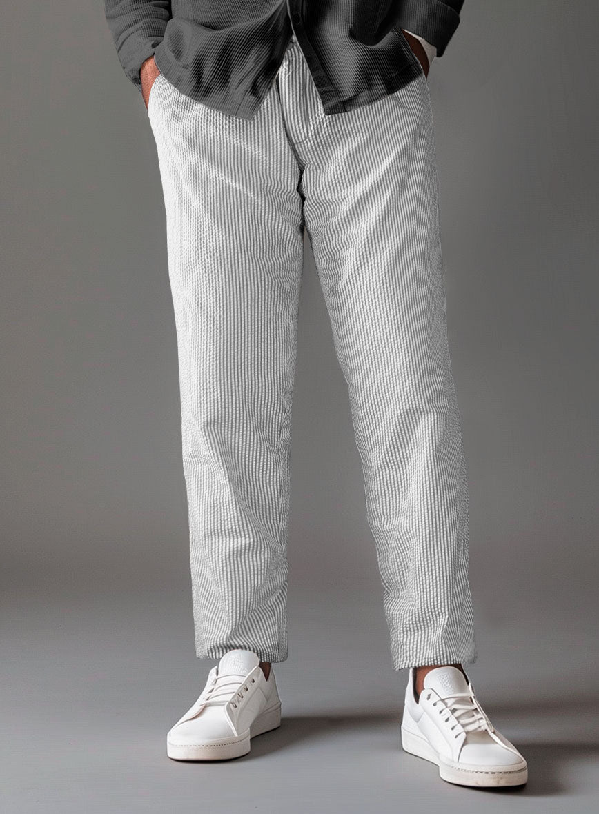 Easy Pants Gray Seersucker - StudioSuits