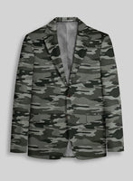 Gray Stretch Camo Jacket - StudioSuits