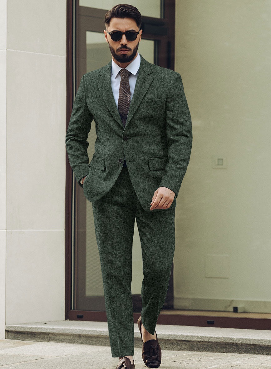 Green Heavy Tweed Suit - StudioSuits