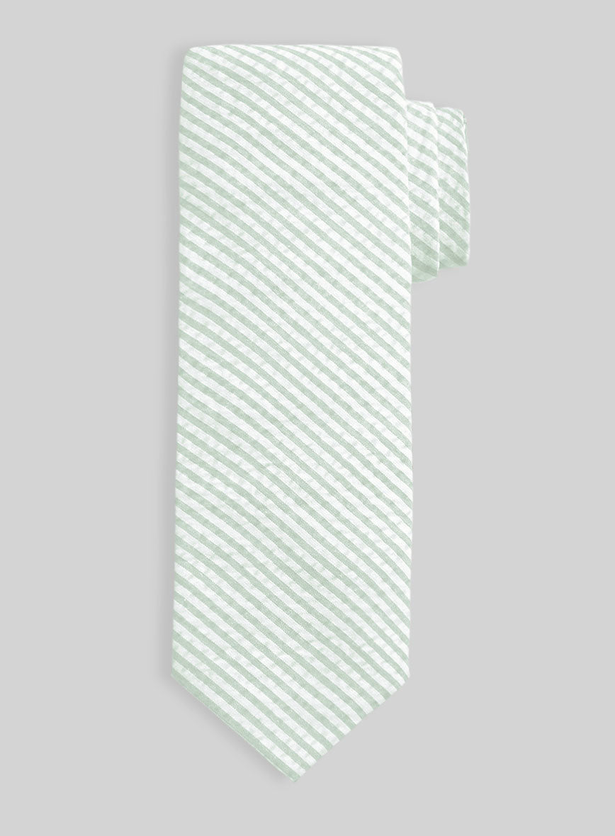 Light Green Seersucker Tie - StudioSuits