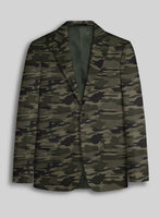 Green Stretch Camo Suit - StudioSuits