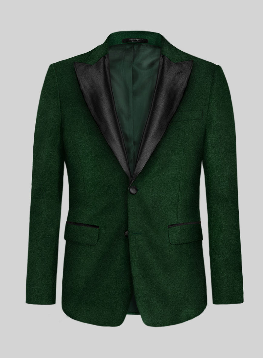 Green Velvet Tuxedo Jacket - StudioSuits