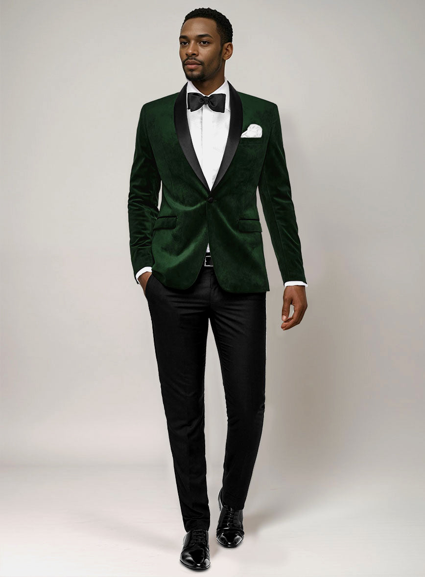 Green Velvet Tuxedo Suit - StudioSuits