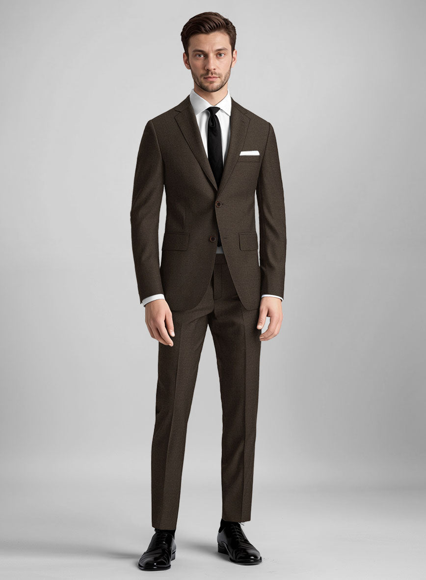 Guabello 1815 Espresso Brown Twill Suit - StudioSuits