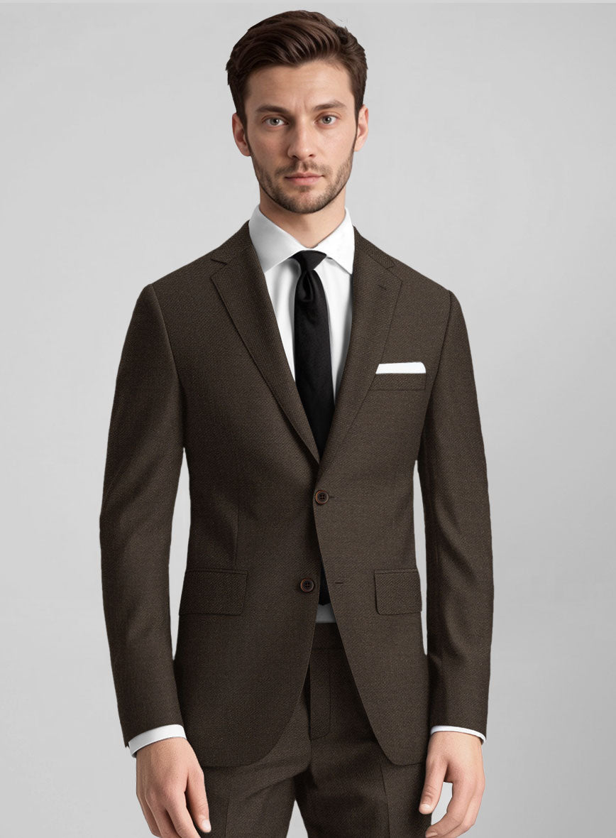 Guabello 1815 Espresso Brown Twill Suit - StudioSuits