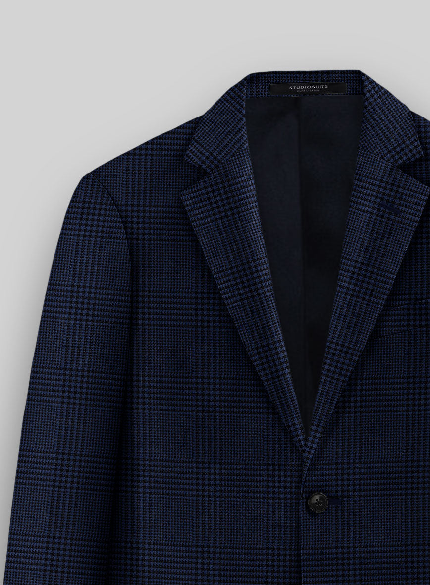 Guabello Blue Wool Jersey Jacket