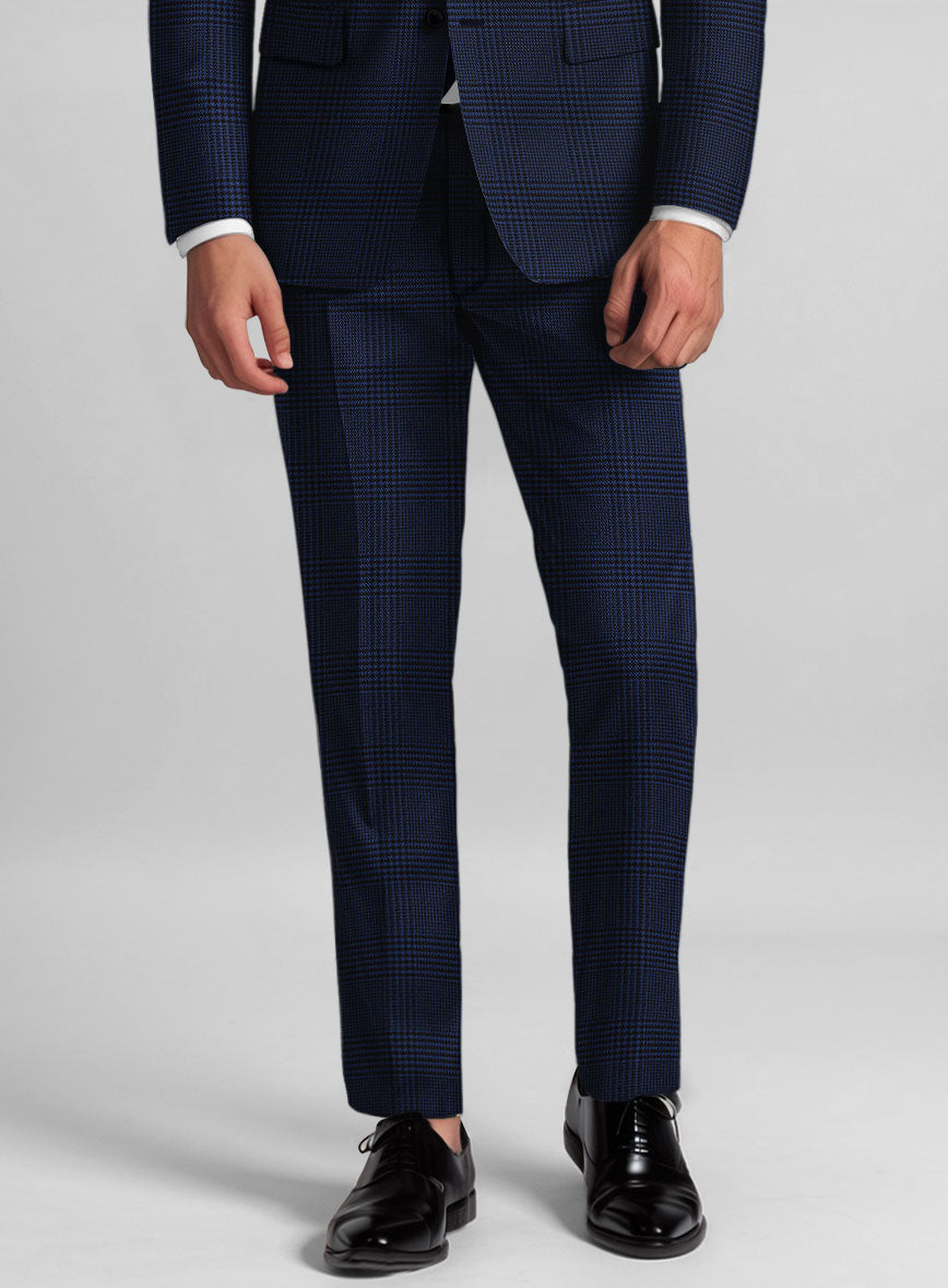 Guabello Blue Wool Jersey Suit