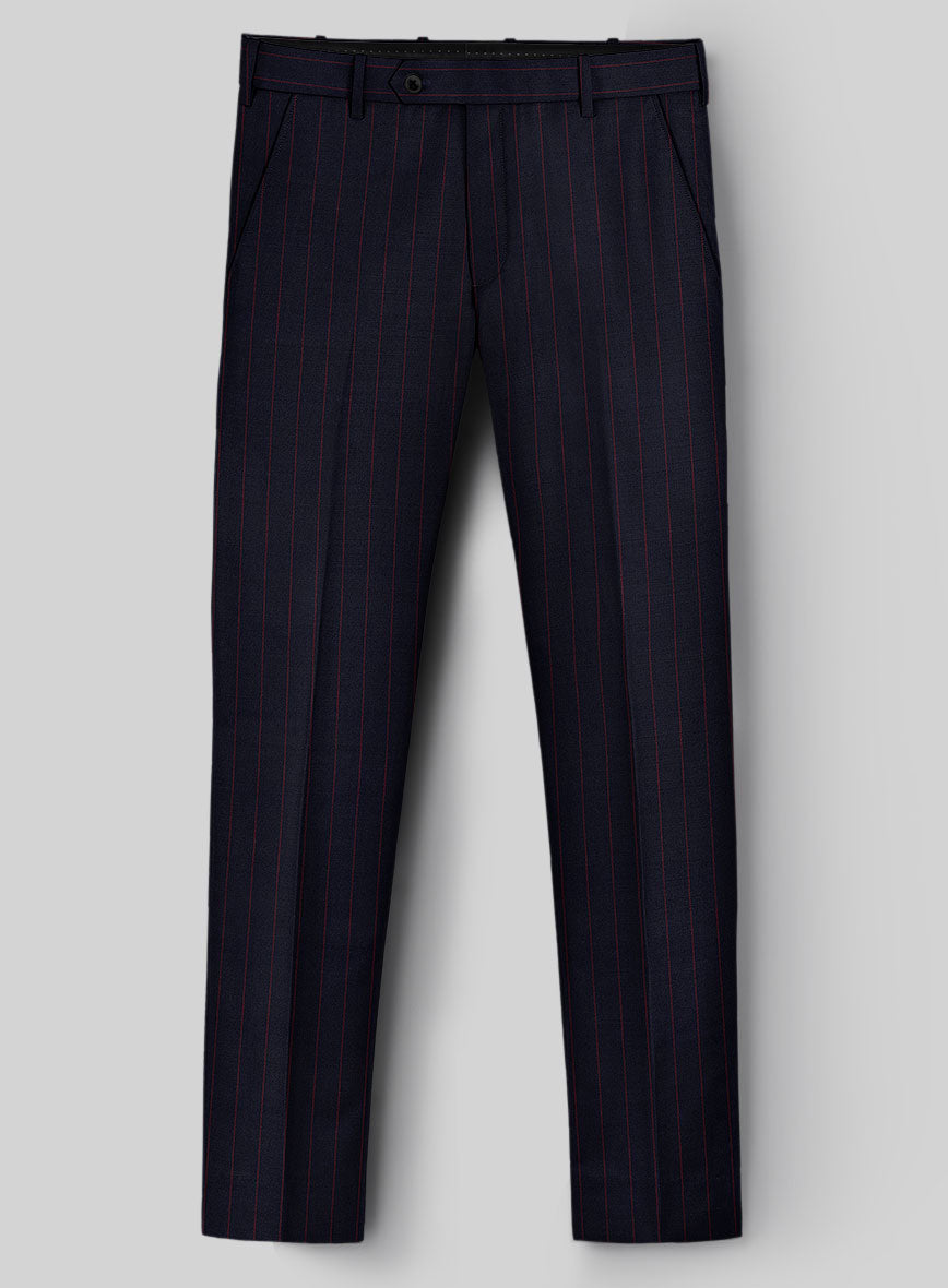 Guabello Dark Blue Rope Stripe Suit - StudioSuits