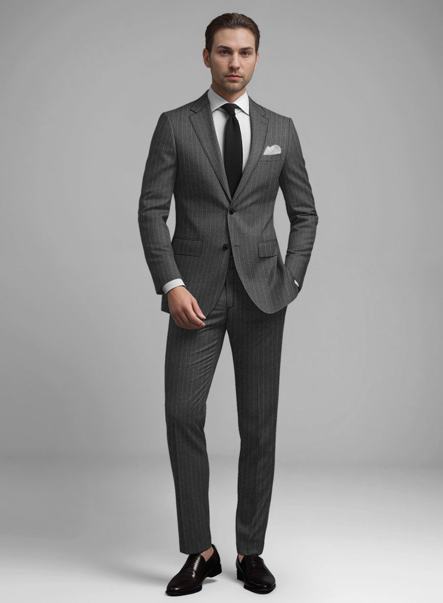 Guabello Gray Pinstripe Suit - StudioSuits