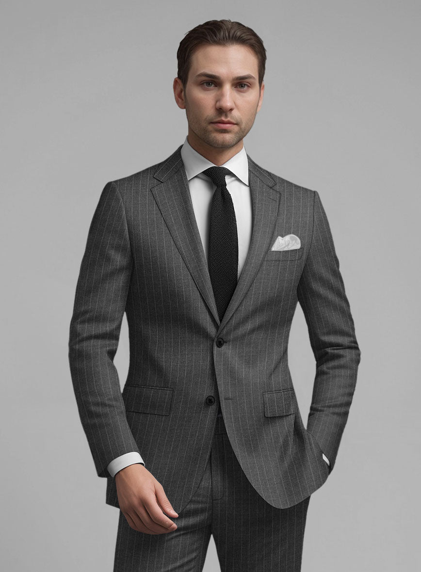 Guabello Gray Pinstripe Suit - StudioSuits