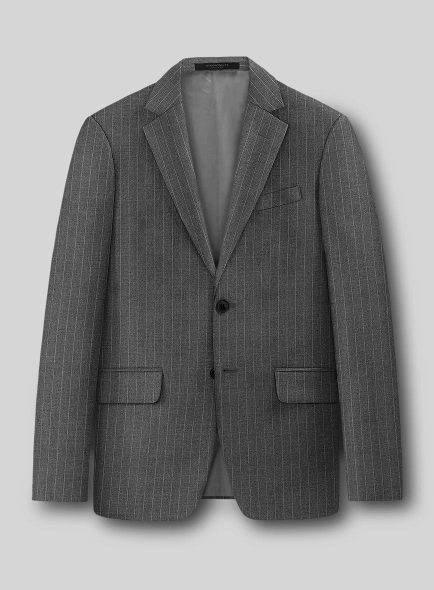 Guabello Gray Pinstripe Suit - StudioSuits