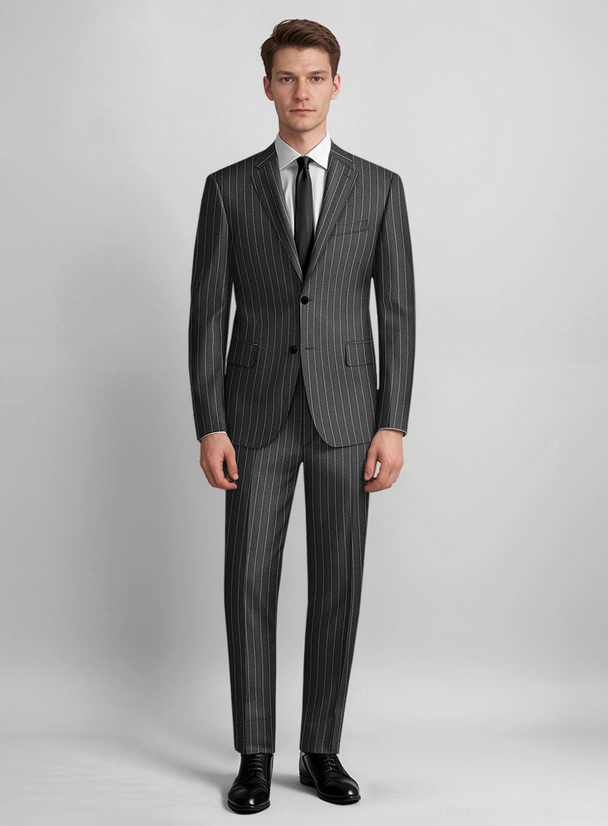 Guabello Gray Rope Stripe Suit